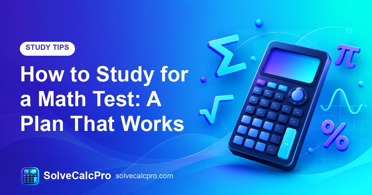 How to Study for a Math Test: A Plan That Works – feature image