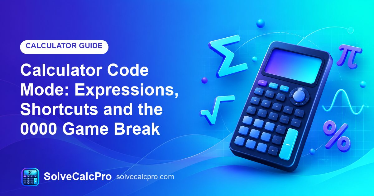 Calculator Code Mode: Expressions, Shortcuts and the 0000 Game Break – feature image