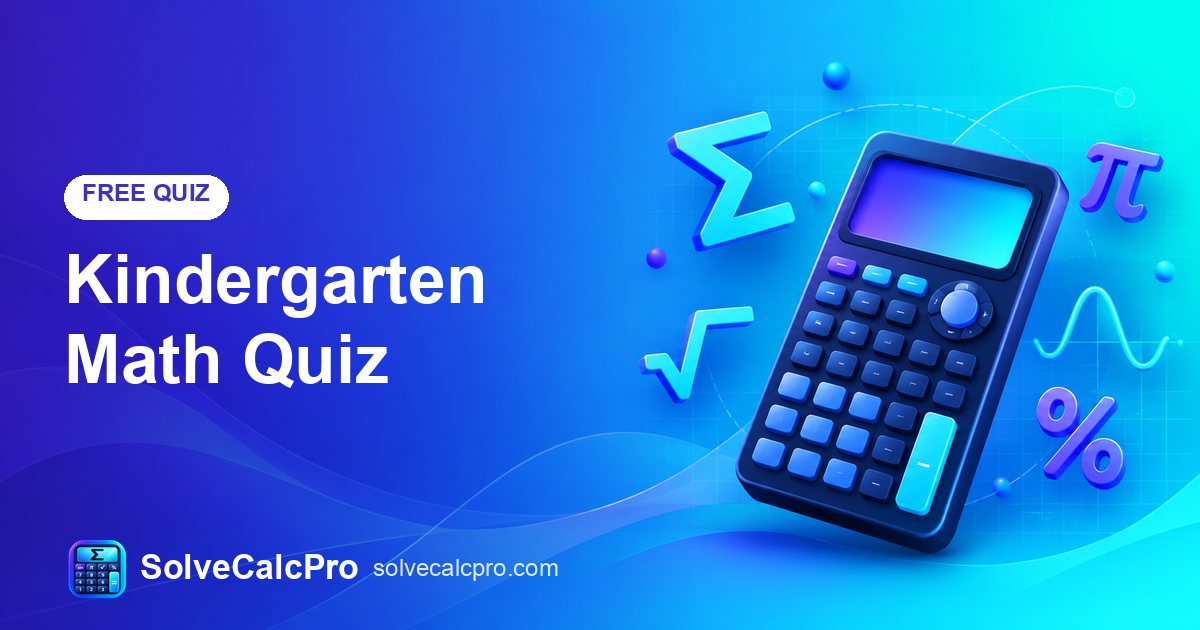 Kindergarten Math Quiz – free practice